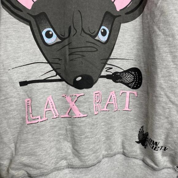 Lax Rat Flow Society Lacrosse Hoodie Full Zip Jacket Streetwear Hoodie Sz Large - Picture 10 of 12